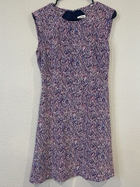 Marcs Womens Classic Multicolor Silk Shift Swing Sleeveless Midi Dress Size 10